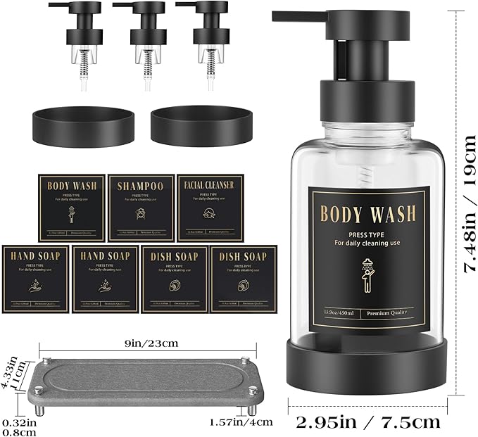 Luxspire Foaming Soap Dispenser, Non-Slip Hand Soap Dispenser - Image 7