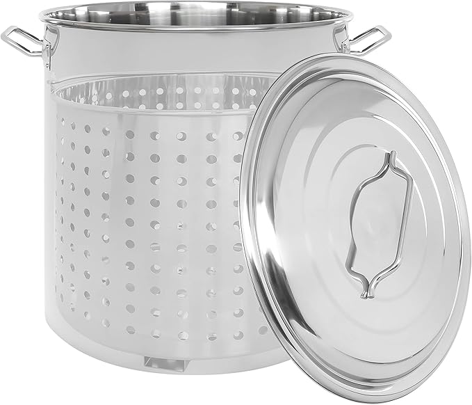 CONCORD Stainless Steel Stock Pot w/Steamer Basket. Cookware great - Image 4