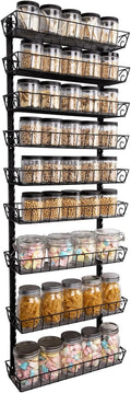 SWOMMOLY Adjustable Wall Mount Spice Rack, 9-Tier Dual-use Organizer by SWOMMOLY
