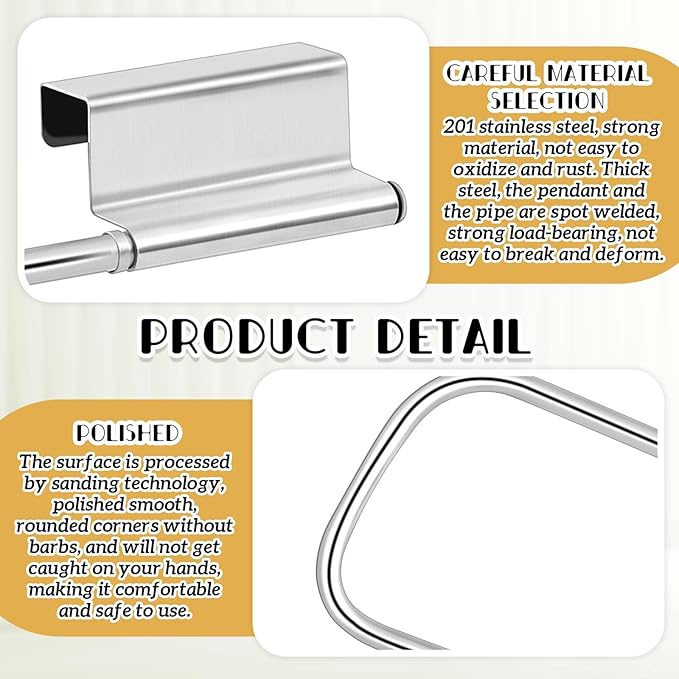 Yaocom 12.4 Inches Cabinet Door Paper Towel Holder Camper Under Sink No - Image 5