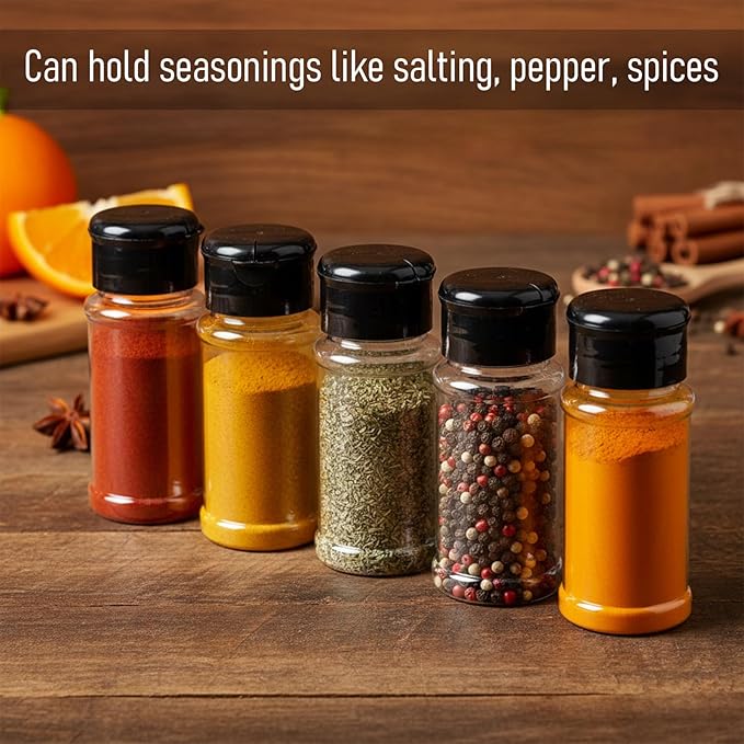 TIESOME 6 Pcs Plastic Spice Jars - Image 6