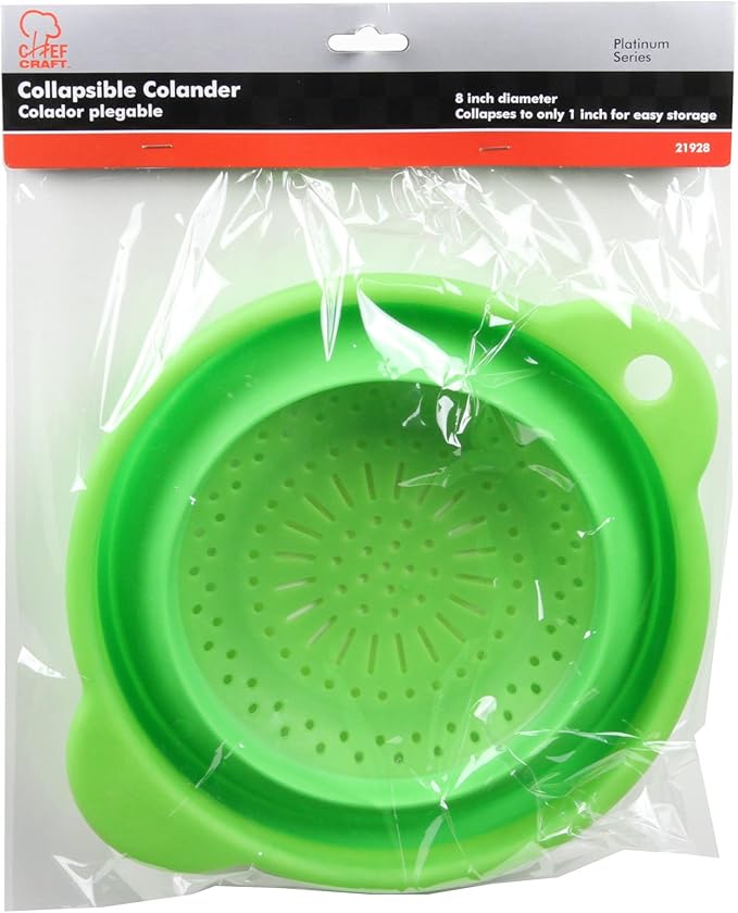 Chef Craft Select Silicone Plastic Colander, 8 inch, Color May Vary - Image 2