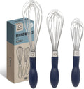 Chef Pomodoro 3-Piece Kitchen Whisk Set, Stainless Steel Whisks by ChefPomodoro