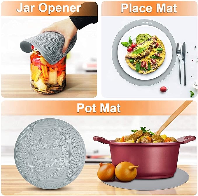 Walfos Silicone Microwave Mats, Heat Resistant Multi-Purpose Microwave Trivet - Image 7