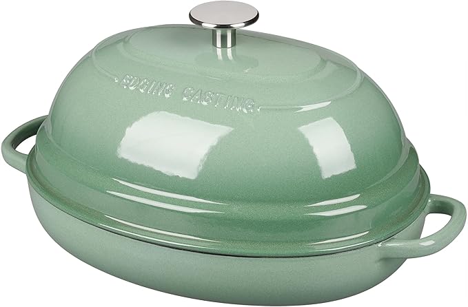 EDGING CASTING Enameled Oval Cast Iron Dutch Oven Pot - Image 4