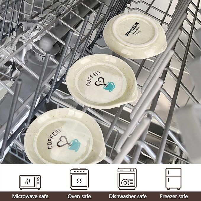 FANGSUN Coffee Spoon Rest, 3.5 Inch Ceramic Spoon Holder - Image 7