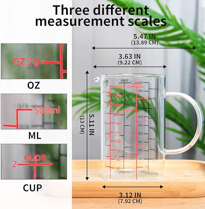 77L Glass Measuring Cup, High Borosilicate Glass Measuring Cup - Image 5