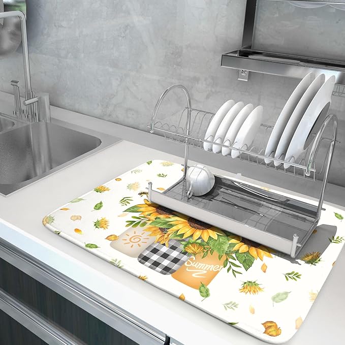 Giwawa Sunflower Vases Dish Drying Mat - Image 5
