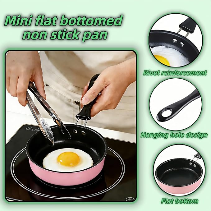 4.7 Inch Mini Skillet, Non-Stick Egg Pan - Image 4