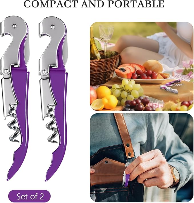 HYZ 2-Pack Wine Opener Waiter Corkscrew, Professional Wine Key - Image 7