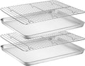 Baking Sheet with Rack Set, Wildone Stainless Steel Cookie Sheet Baking Pan by Wildone