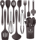 Kitchen Utensils Set-12 Pieces Silicone Cooking Utensils Set 392°F Heat by Pranski