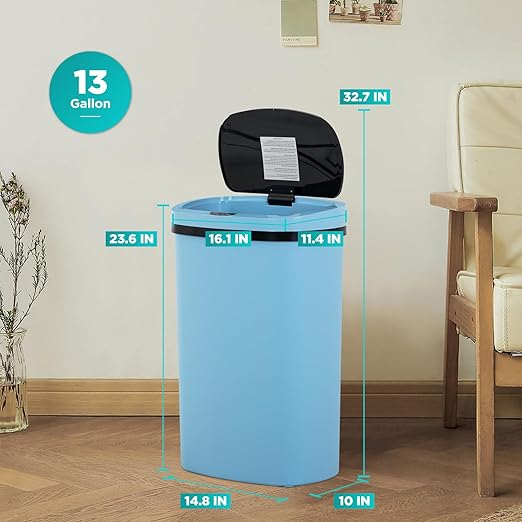 BestOffice | 13 Gallon Plastic Trash Can - Image 7