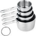 Measuring Cups 4 Pieces, Stainless Steel Measuring Cups, Stackable Design by -BINGBING-