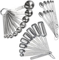 28 Pcs Stainless Steel Measuring Spoons Set by YUNNKEEY