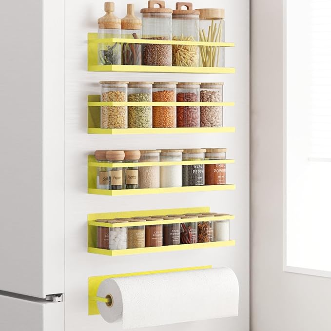 Magnetic Spice Rack For Refrigerator Magnetic Fridge Shelf For Kitchen Spice by Roysili