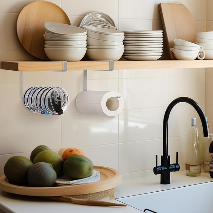 2 Pack Tumbler Lid Organizer, Horizontal Tumbler Lid Storage Hook Up to 20 Lids - Image 5