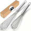 18/10 Stainless Steel Large Whisk Set of 2, 15.5 inch Heavy Duty Long Whisk and by LKEAKICN