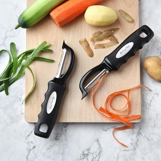 Spring Chef Premium Swivel Vegetable Peeler, Soft Grip Handle and Ultra Sharp - Image 7