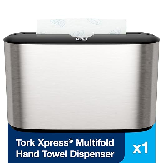 Tork Xpress Stainless Steel Paper Towel Dispenser Compact Design, Fits H2 Hand - Image 2