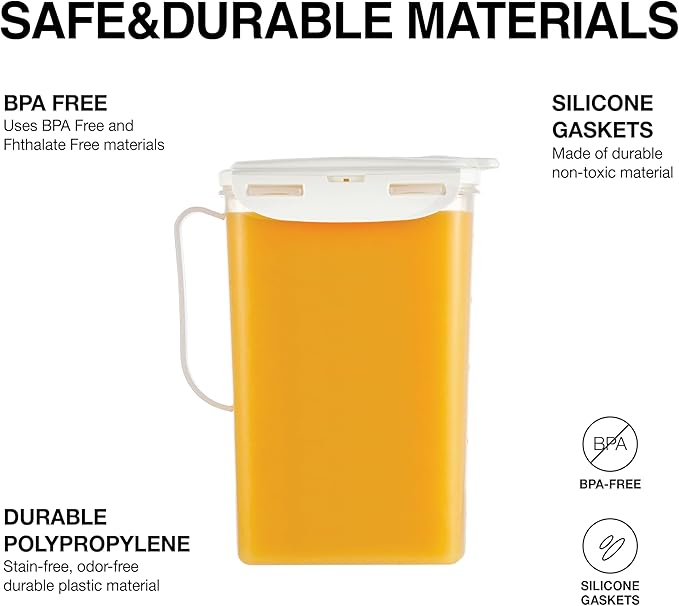 LocknLock Aqua Fridge Door Water Jug | Clear Pitcher | BPA Free Plastic Pitcher - Image 6