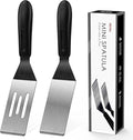Small Spatula Professional Mini Serving Spatula, 2 Pieces Stainless Steel Metal by RCMo