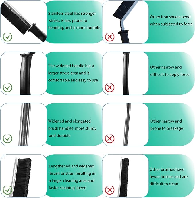 OKOM Multifunctional Stainless Steel Crevice Cleaning Brush - Image 3