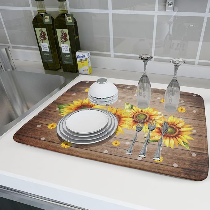Summer Sunflower Bee Dish Drying Mat - Image 6