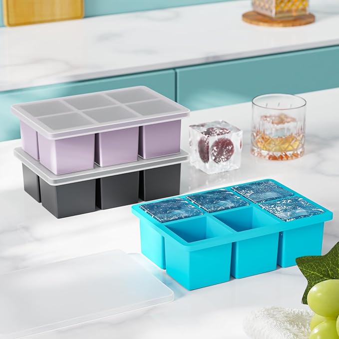 Large Ice Cube Tray for Whiskey: 2inch Big Silicone Ice Trays - Image 5