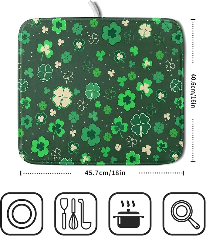 Happy St. Patrick's Day Dish Drying Mat - Image 2