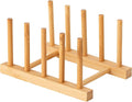HBlife Bamboo Dish Plate Bowl Cup Book Pot Lid Cutting Board Drying Rack Stand by HBlife