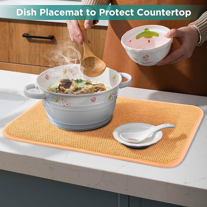 GeeRic Microfiber Dish Drying Mat, Super Absorbent Kitchen Dish Drying Pad - Image 7
