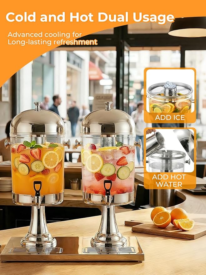 Beverage Dispenser for Parties 4.5 Gallon, Stainless Steel Drink Dispenser - Image 2