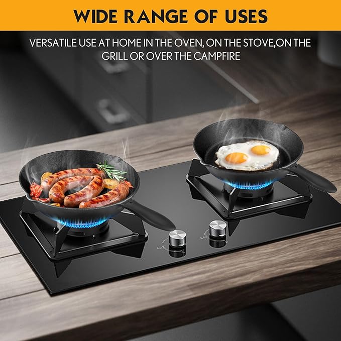 Pre-Seasoned Cast Iron Skillet Set - Image 4