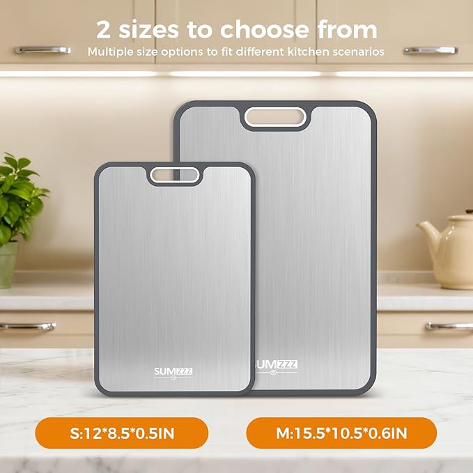 Titanium Cutting Board Double Sided Food Grade, Pure Titanium/PP - Image 5