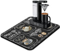 Coffee Bar Mat Accessories for Countertop Super Absorbent Anti-Slip Silicone by Kuyig+Home
