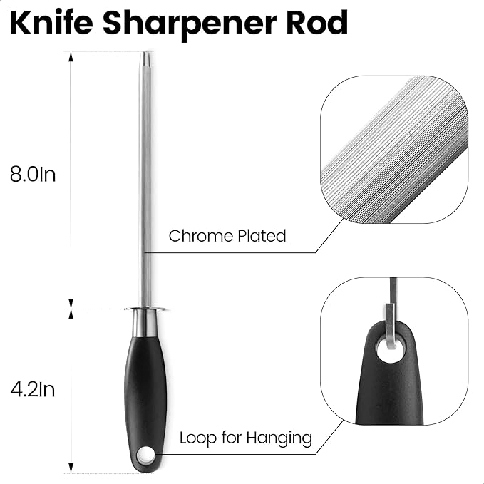 Kitchen Knife Sharpener Rod, Fast Sharpening Professional Blade Sharpener - Image 2