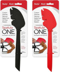 Silicone Spatula ONE Mixer Beater Scraper and Spatula Set, Cherry Red & Black by NewMetroDesign