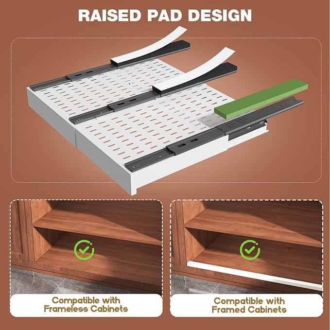 Seinloes 2 Pack Pull Out Cabinet Organizer Expandable Width and Depth, Slide - Image 2