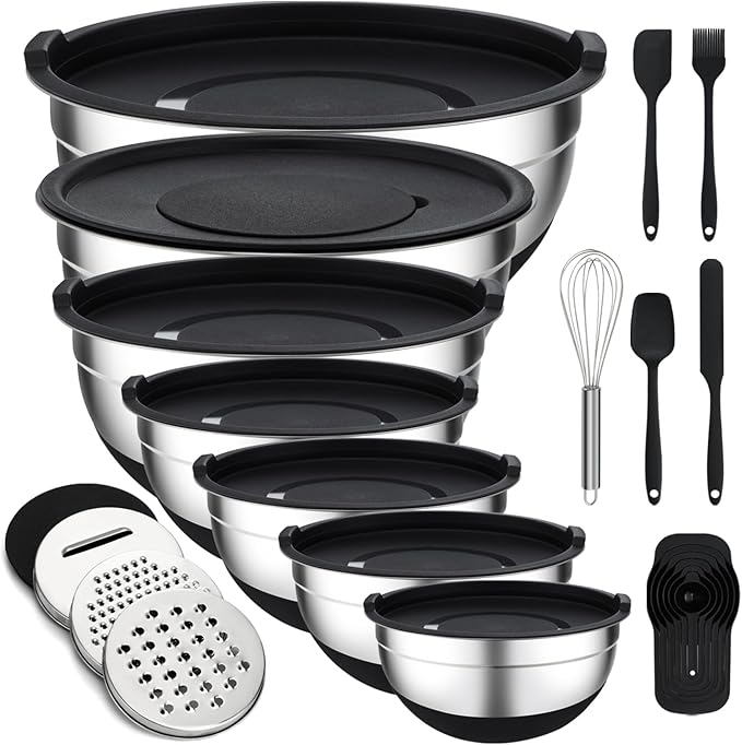 Unokit Mixing Bowls with Lids Set by Unokit