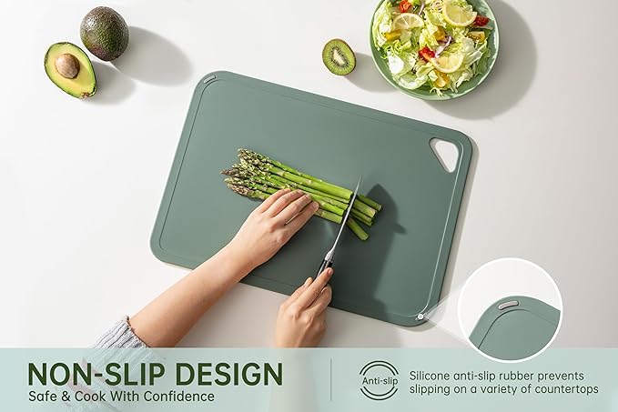 THETCHRY Plastic Cutting Board Set of 4, Extra Large Cutting Board - Image 8