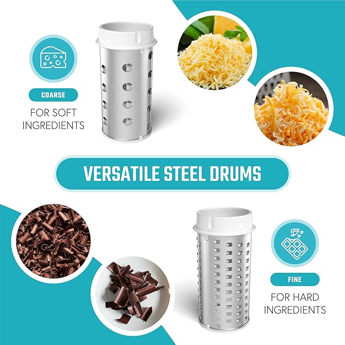 Vivaant Parmesan Cheese Grater Hand Crank, Restaurant-Grade Rotary Cheese - Image 5