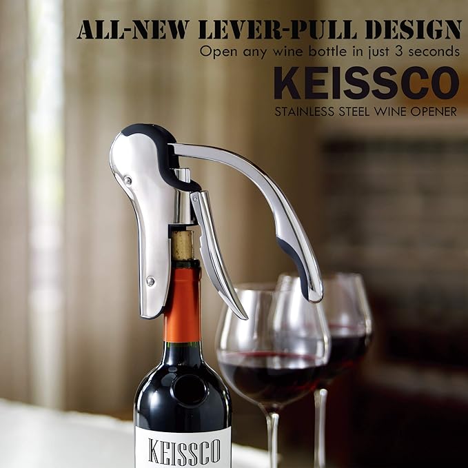 Stainless Steel Wine Opener Compact Vertical Corkscrew Wine Bottle Opener - Image 3