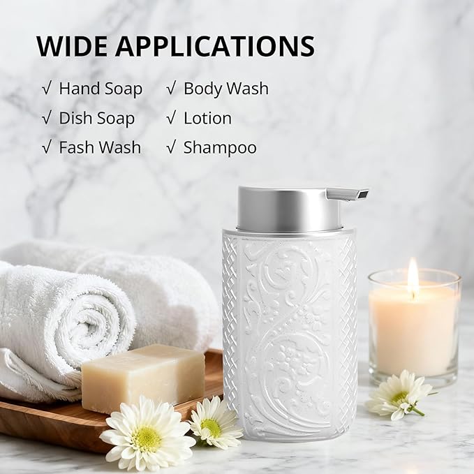12OZ/350ML Ceramic Foaming Soap Dispenser Empty Hand Soap Dispenser Refillable - Image 4