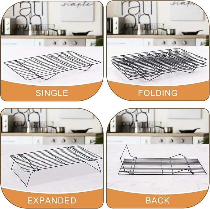 Cooling Rack for Baking 3 Tiers, Stainless Steel Baking Cooking Cooling Racks - Image 4