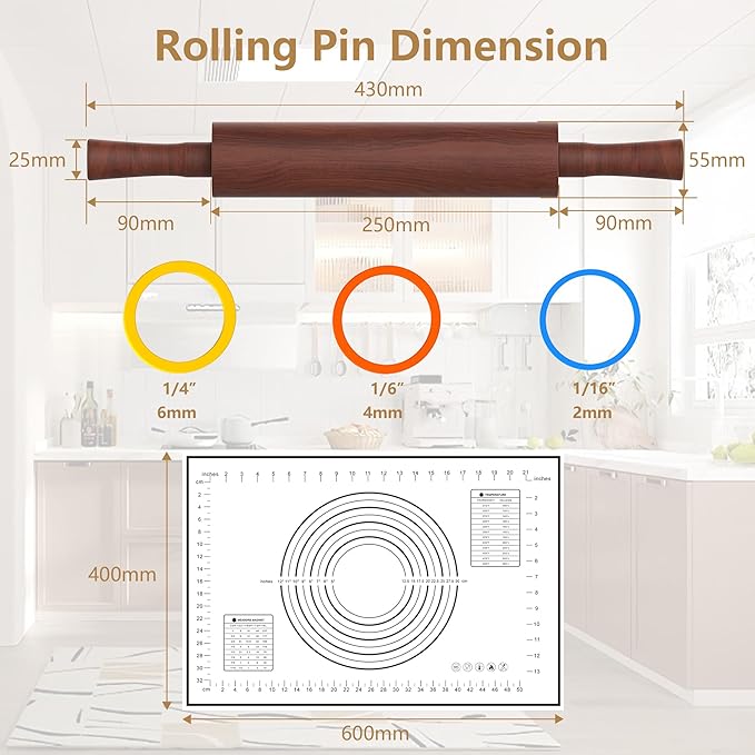 Classic Wooden Rolling Pin - Image 5