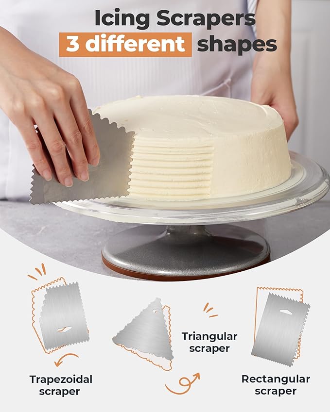 Kootek Aluminium Cake Turntable Set, Baking Tools - Image 4