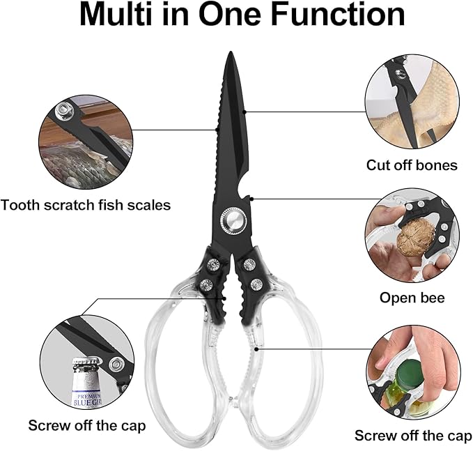 CGBE Kitchen Scissors, Heavy Duty Food Scissors - Image 2