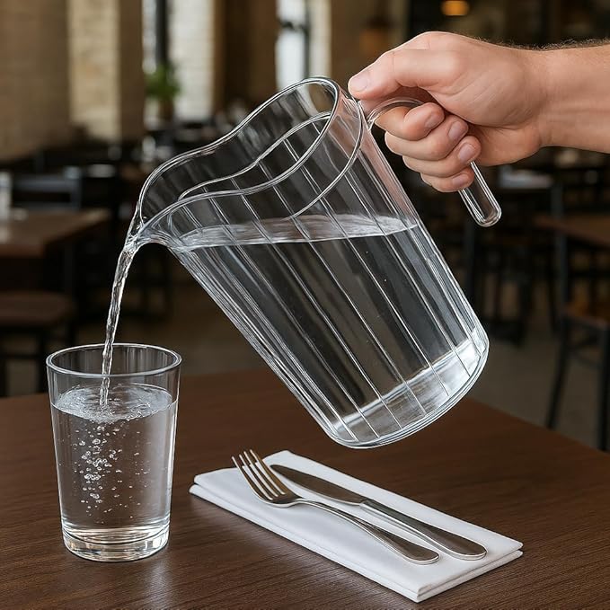 DecorRack 24 Pack - 75 oz Polycarbonate Plastic Pitcher Beverage Dispenser - Image 5