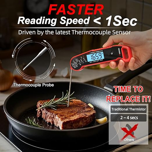 Atogou Meat Thermometer, Professional Food Thermometer, <1 Sec Instant Read - Image 3